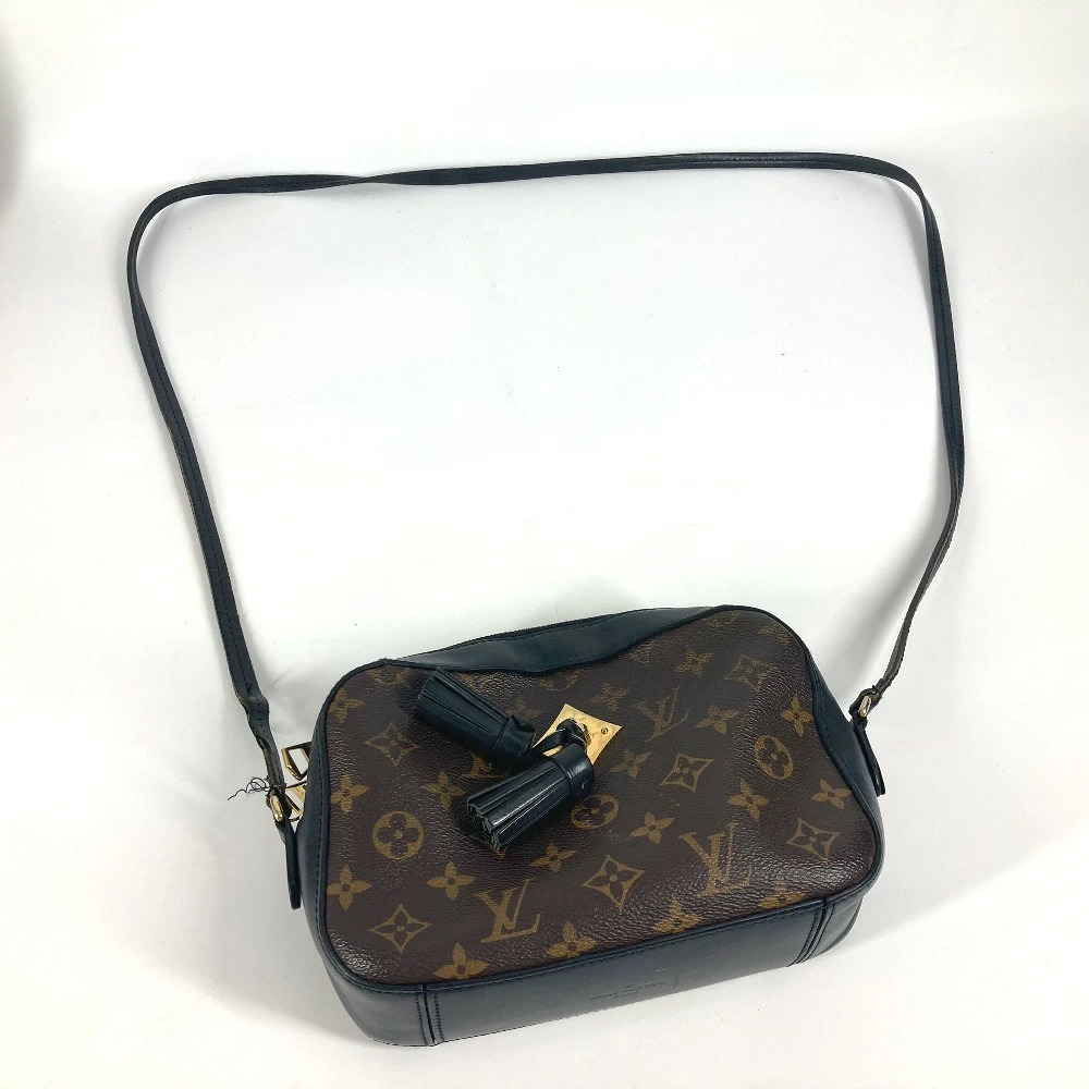 Louis Vuitton Saintonge Noir Bag Tassel Fringe Black Crossbody Shoulder Clutch